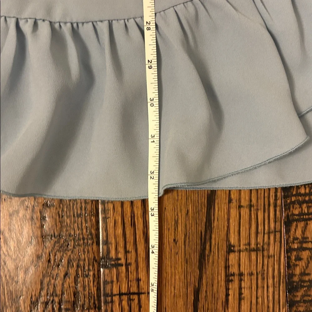 Wilfred Powder Blue Ruffle Wrap Mini Dress - Picture 5 of 10